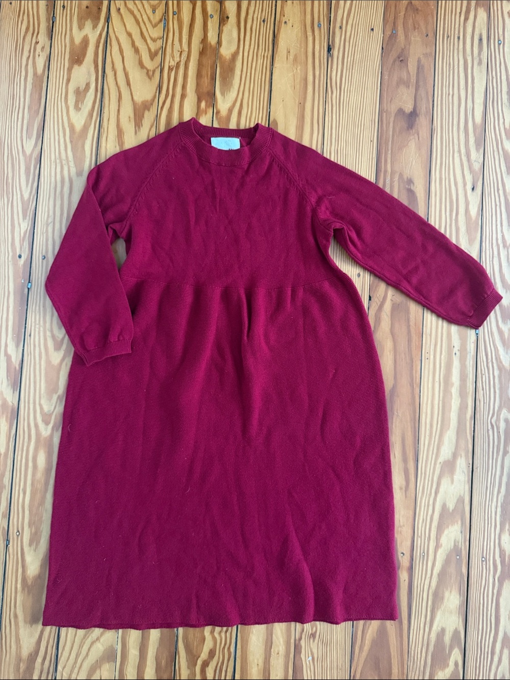 NWOT Vignette Long-Sleeve Knit Dress in Burgundy